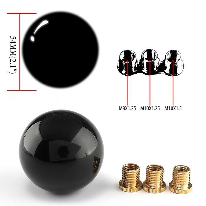 Acrylic black ball shift knob 54mm