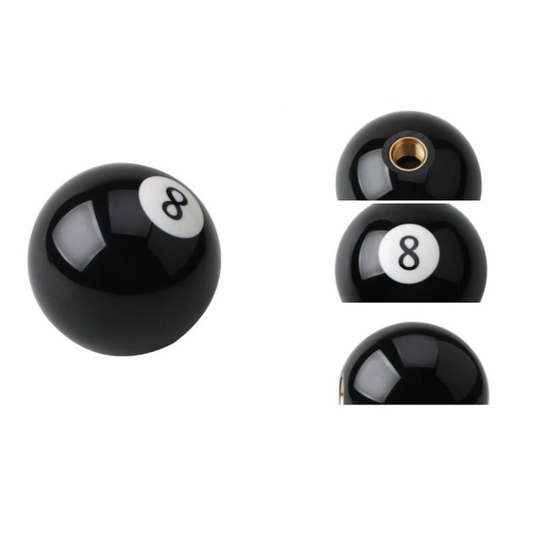 Black 8 Ball Shift Knob Universal Vehicle Gear Shift Lever Round Ball