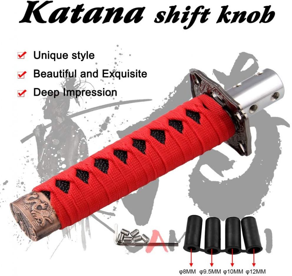 1X Cool Samurai Sword Katana Shift Knob Gear Level Coolshiftknobs