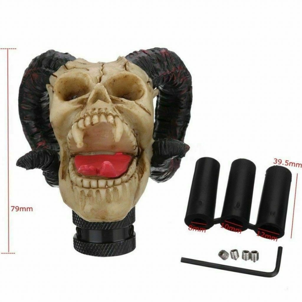 skull gear shift knob size