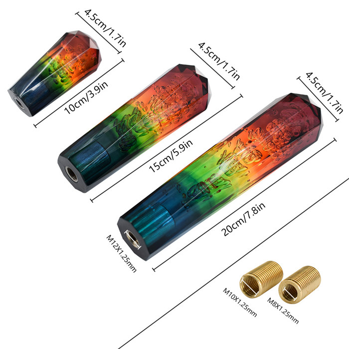 Custom JDM Crystal Shift Knob 4 Color Mixed 2