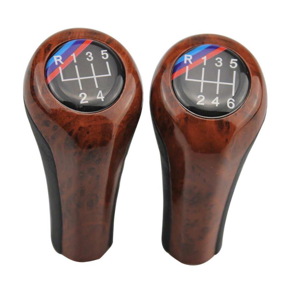 High Quality 5 / 6 Speed Wood Grain Shift Knob For BMW 1356 Series