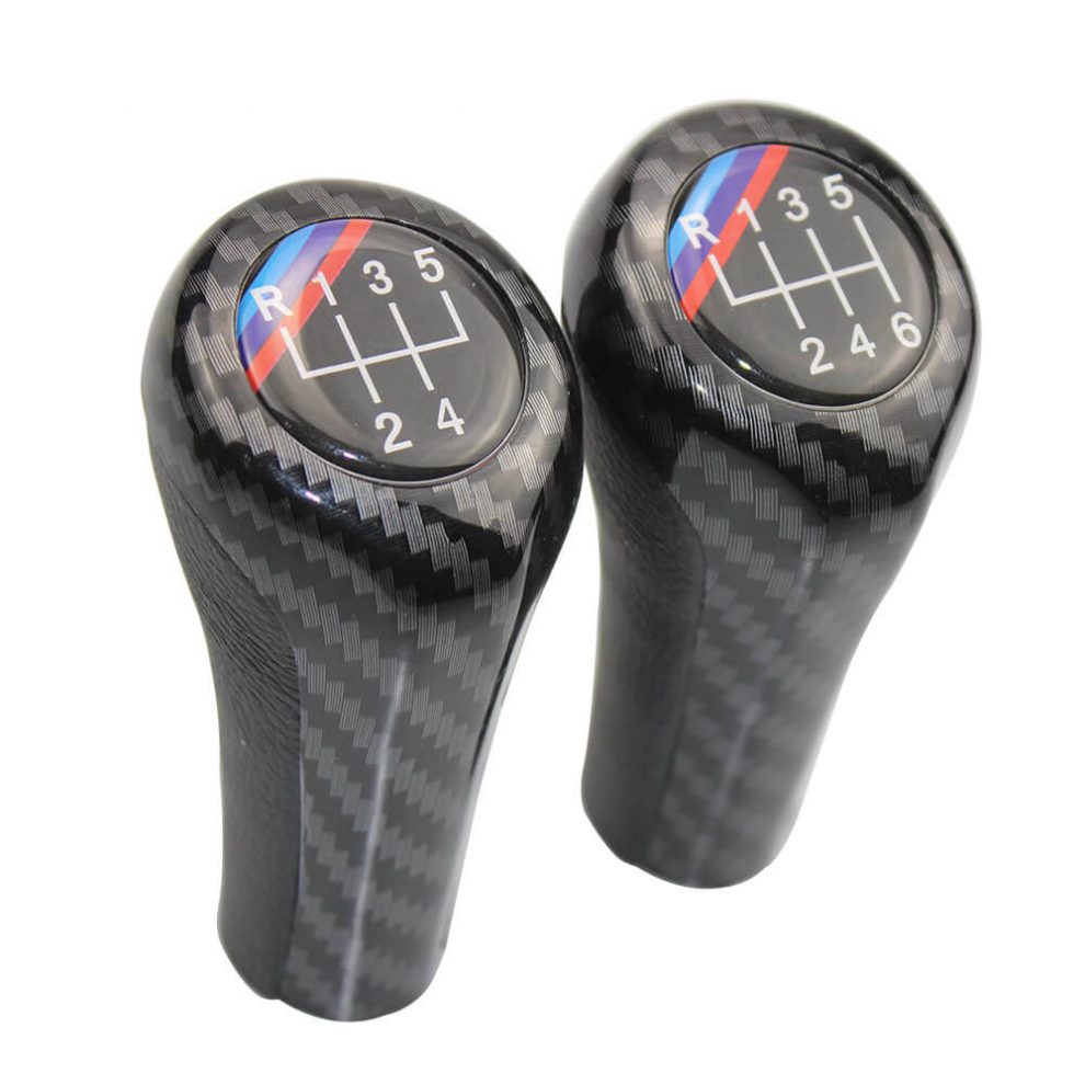Carbon Fiber Black BMW Shifter Knob 5/6 Speed 1 3 5 6 Series