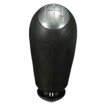 M1-Parts 5-Speed Gear Knob With Leather Gaiter For Renault Clio 3 III – Black/Chrome, 14.5mm Hole - View #2