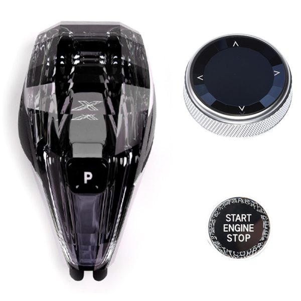 3pcs bmw crystal shifter X logo set