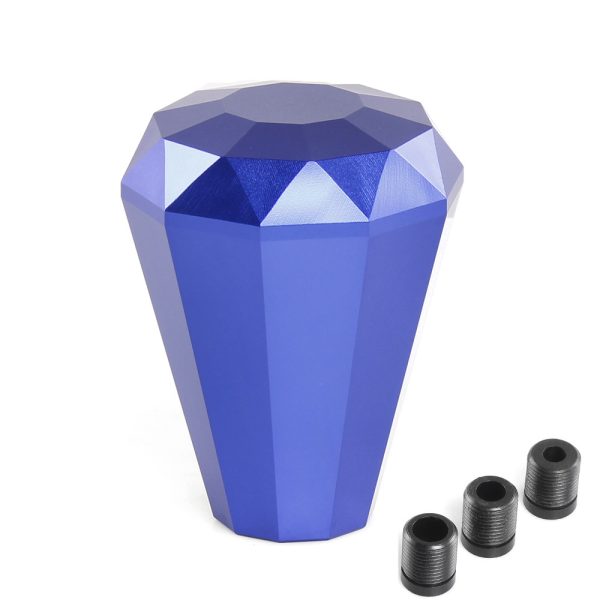 Aluminum Diamond Shift Knob Blue with adapters