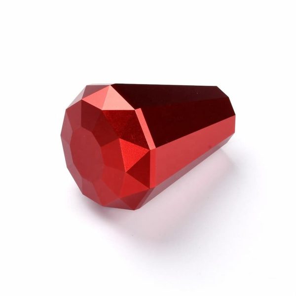 aluminum diamond shift knob red (2)
