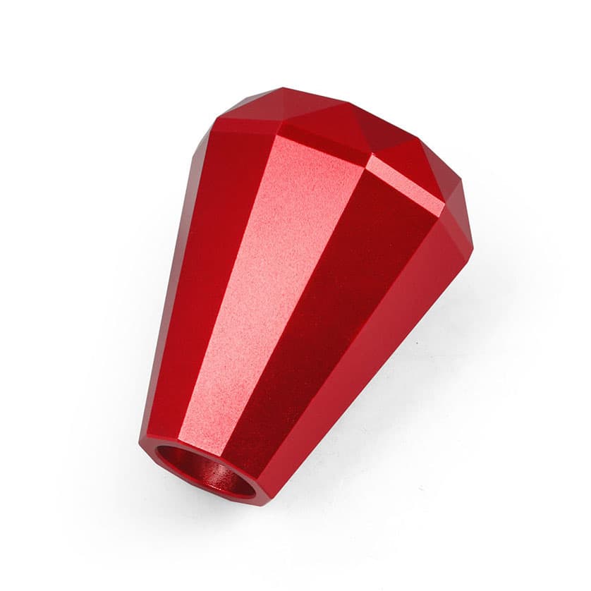 Aluminium Diamant Schaltknauf rot (3)