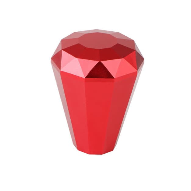 Aluminium-Diamant-Schaltknauf rot