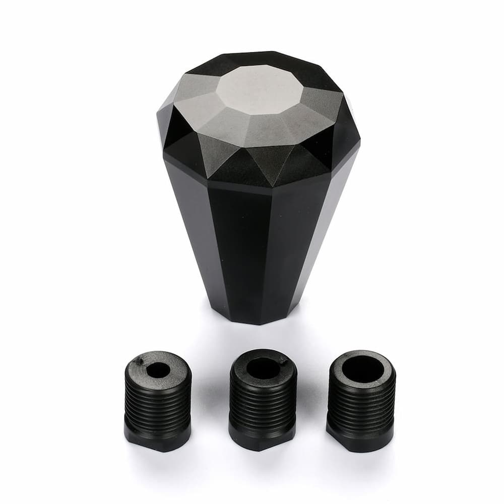 schwarzer Aluminium-Diamant-Schaltknauf