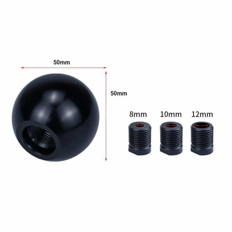 Custom Chrome Finish Aluminum Ball Shift Knob Black Coolshiftknob
