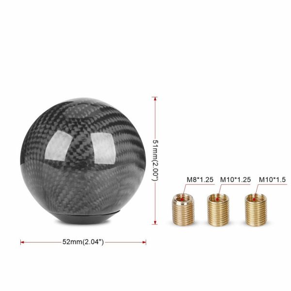black carbon fiber shift knob size