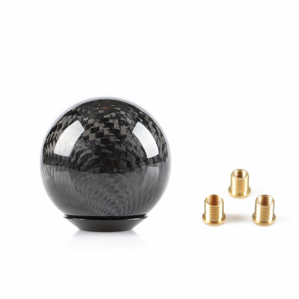 thumbnail image 2 of WUTONG Universal Forged Carbon Fiber Manual Gear Shift Knob – Black, M8 M10 M12 Adapters Included 2 of 5