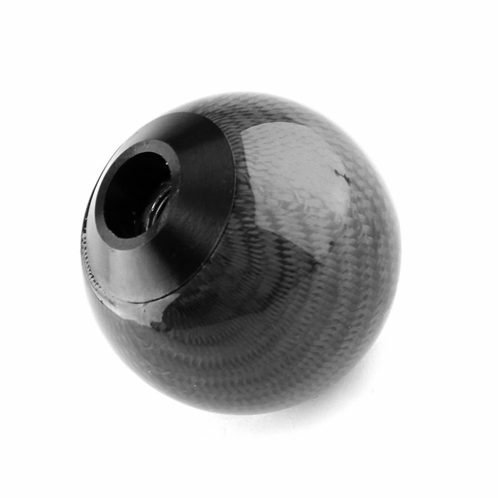 Custom Universal Round Ball Black Carbon Fiber Shift Knob Coolshiftknob
