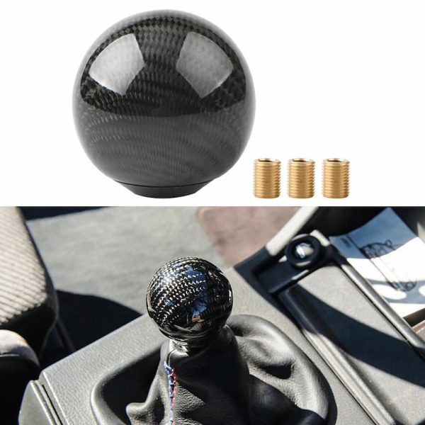 black round ball carbon fiber shifter
