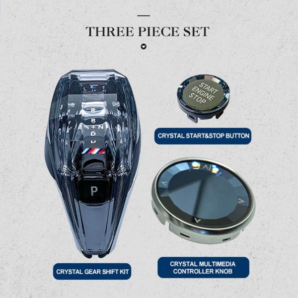 bmw crystal shift knob three piece set