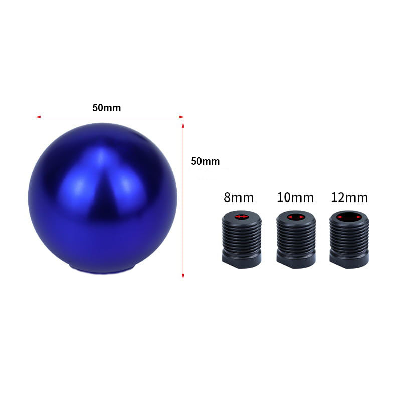 chrome finish aluminum shifter knobs blue product size