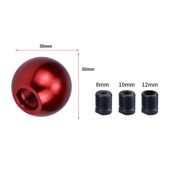 chrome finish aluminum shifter knobs red size