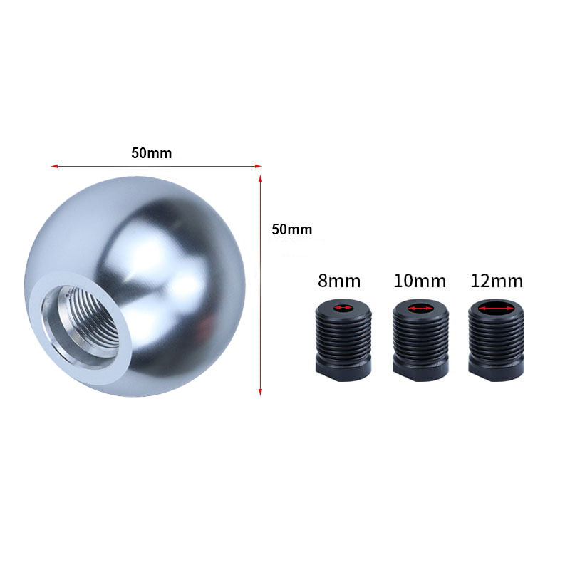 chrome finish aluminum shifter knobs silver size