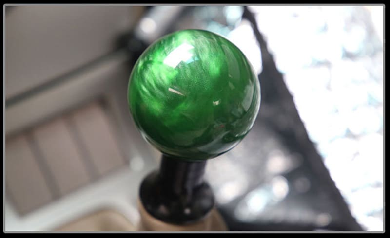 green marble ball shift knob install