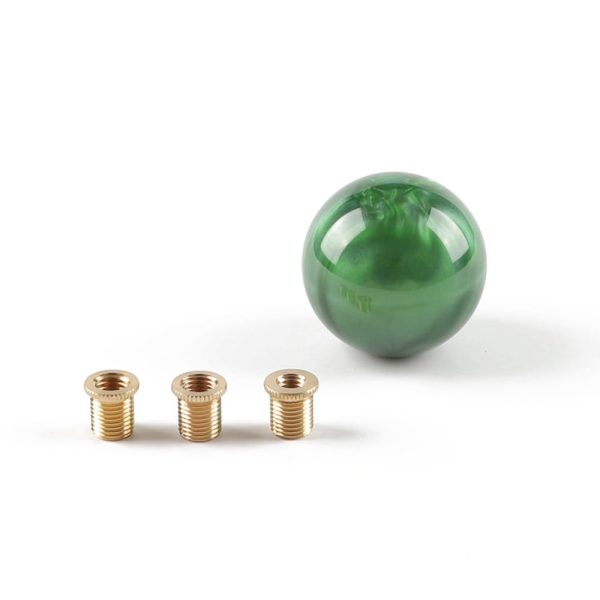 green marble style shift knob with adapters