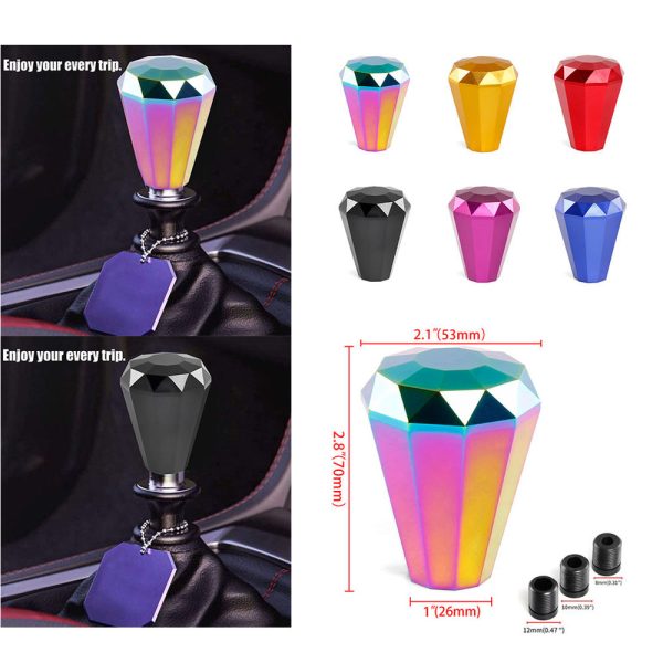 neo chrome aluminum diamond shift knob