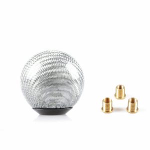 silver carbon fiber ball shift knob