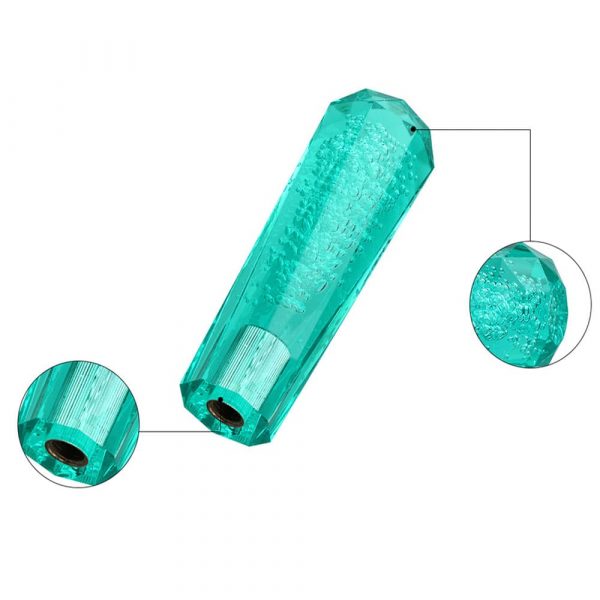 teal crystal bubble shift knob