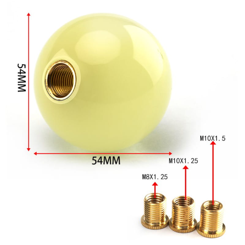 yellow-green luminous ball shift knob size