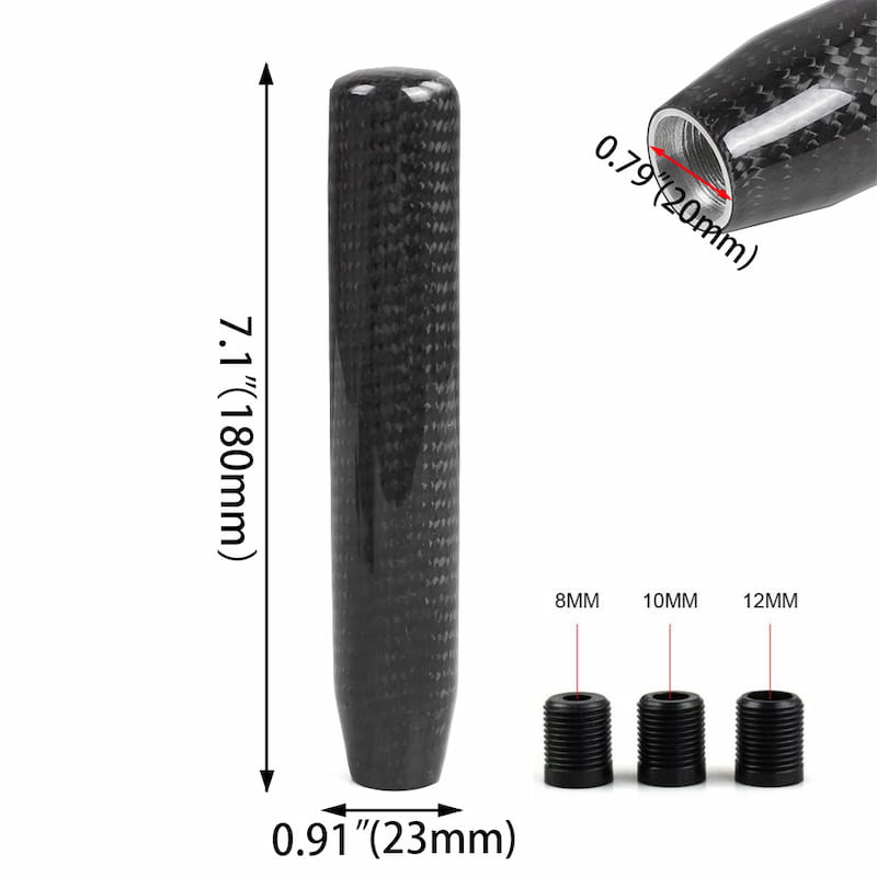 weighted carbon fiber shift knob adapters