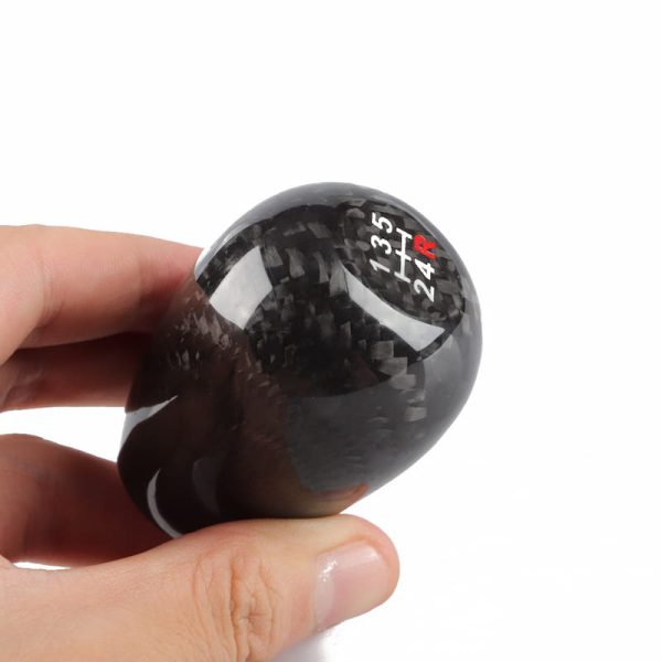 5 speed oval carbon fiber shift knob