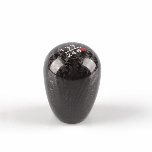 6 speed oval carbon fiber shift knob