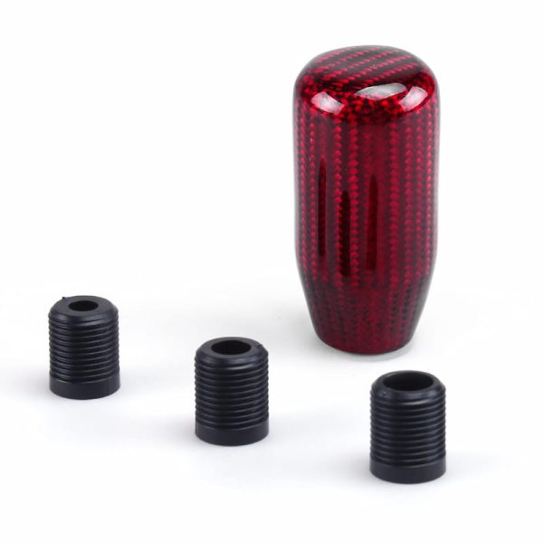 75mm carbon fiber shift knob red