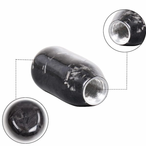 Cylindrical Forged Carbon Fiber Shift Knob size