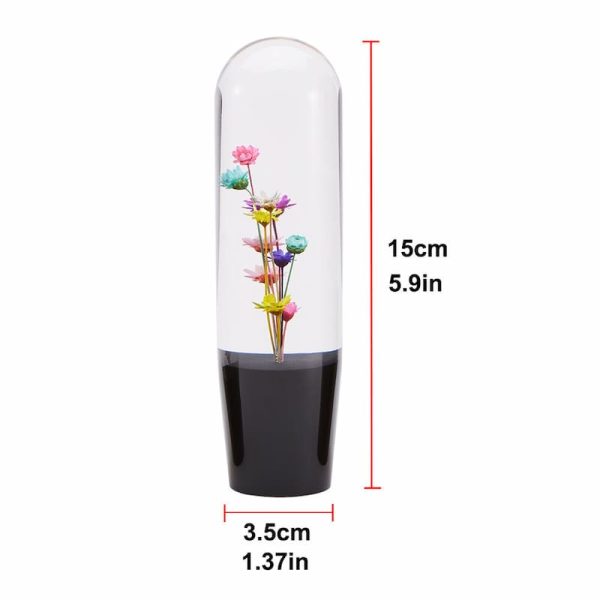 JDM Crystal Real Flower Shift Knob size