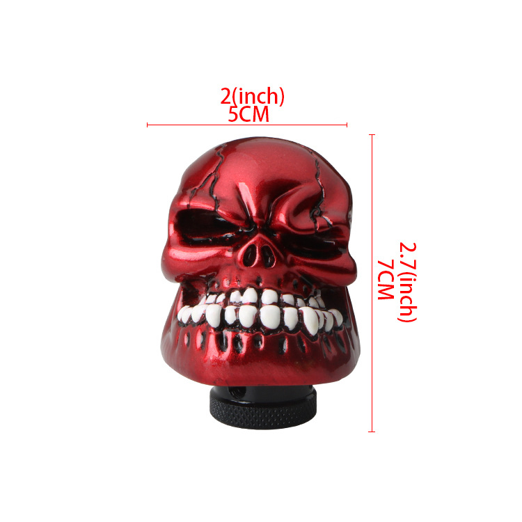 big tooth skull shift knobs Size Red
