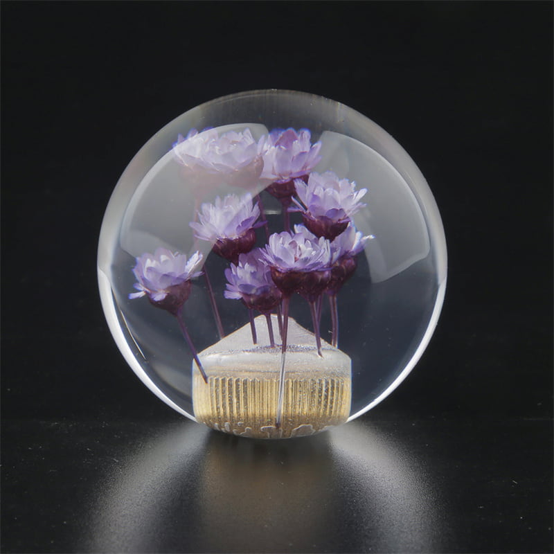 jdm crystal real flower shift knobs purple