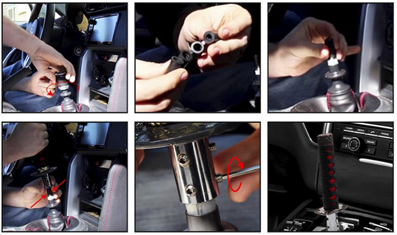 katana shift knob installation step