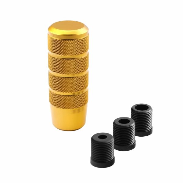 non slip weighted shift knob gold with adapters
