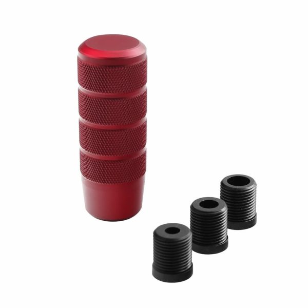 red non slip weighted shift knob with adapters