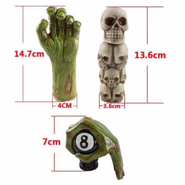 skull head style shift knob size