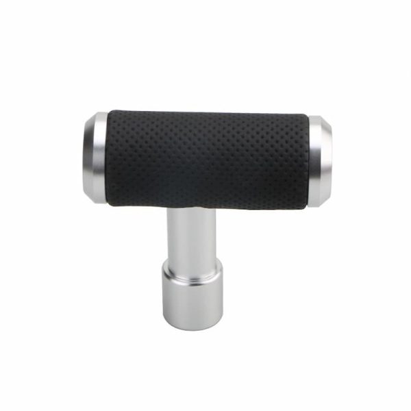 t handle shift knob silver