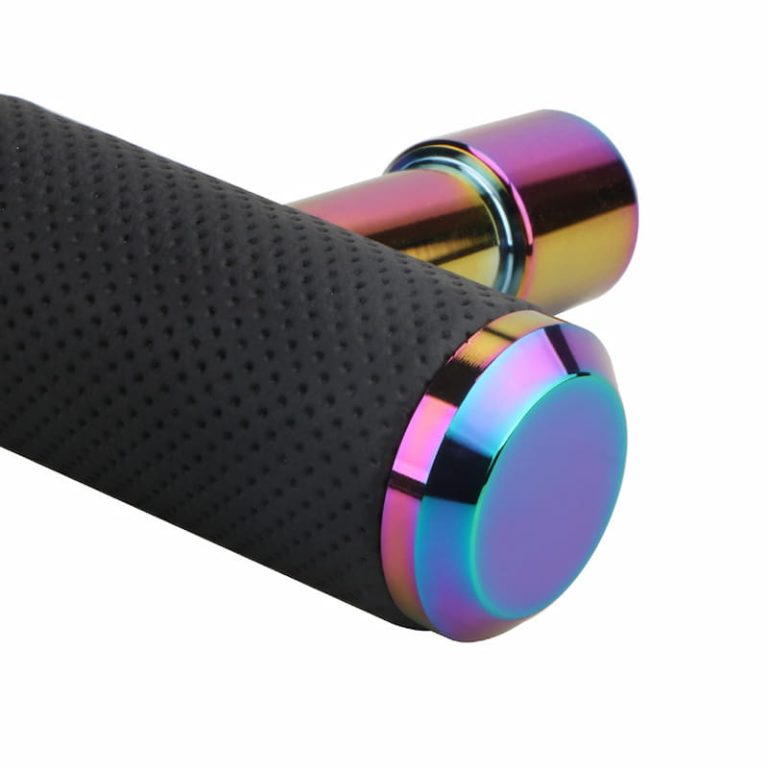 Heavy Weighted Leather T Handle Shifter Neo Chrome Coolshiftknob