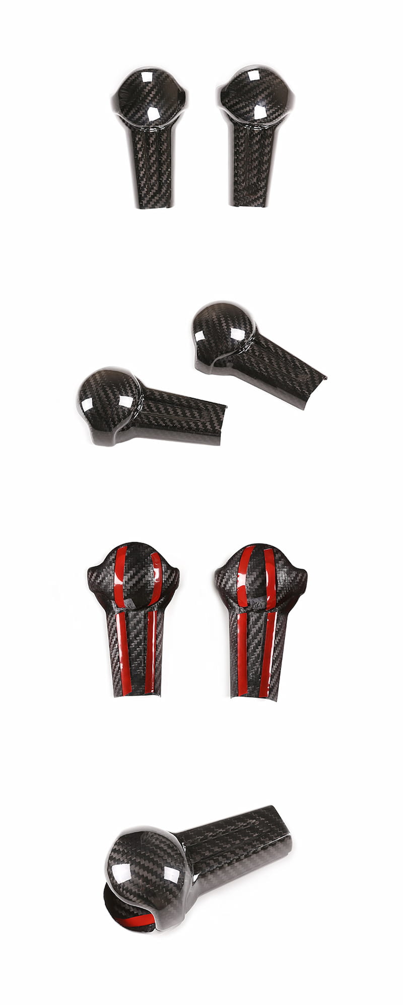 mustang carbon fiber shift knob cover trim