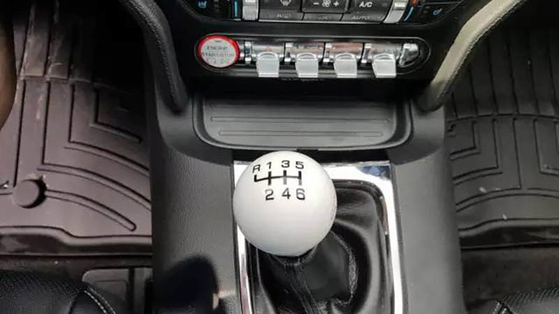 mustang white shift knob