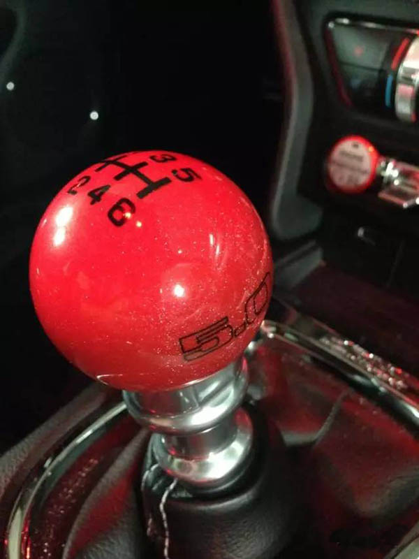 red mustang custom shift knob