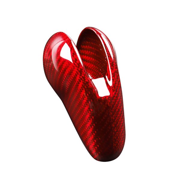 Carbon fiber shifter cover red