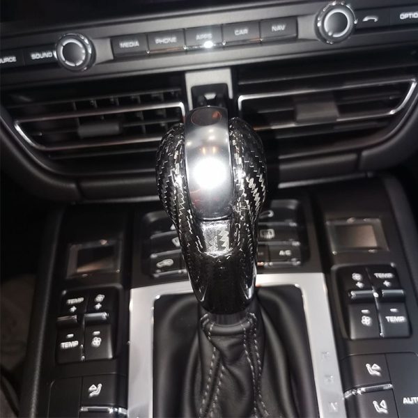 black carbon fiber shift knob cover