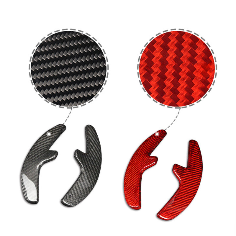 carbon fiber paddle shifter 911 black red