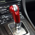 red carbon fiber shift knob cover